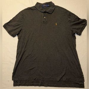 Polo Ralph Lauren Pima Soft Touch Polo Gray Sz XL Mens EUC short sleeve